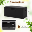 100 Gallon Large Deck Box with Lockable Lid for Patio