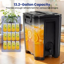 13.2 Gal Insulated Beverage Dispenser Commercial with Two-Stage Faucet