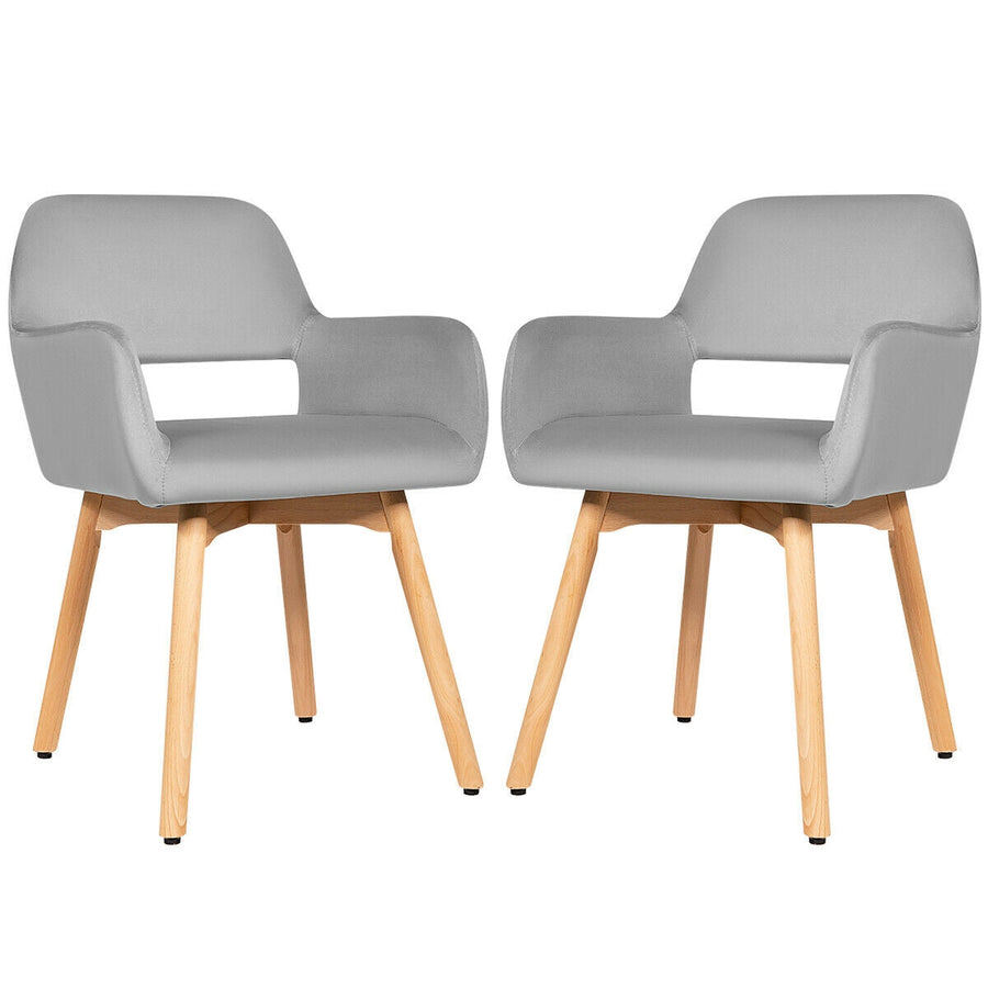 Set of 2 Modern Accent Armchairs