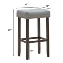 Set of 2 Nailhead Saddle Bar Stools 29 Inch Height