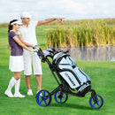 Folding Golf Push Cart with Scoreboard Adjustable Handle Swivel Wheel