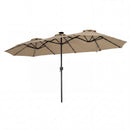 13 FT Double-Sided Patio Umbrella with Color-Changing Flowing Solar LED Lights