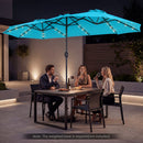 13 FT Double-Sided Patio Umbrella with 36 LED Lights