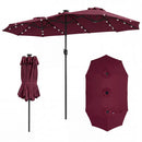 13 FT Double-Sided Patio Umbrella with 36 LED Lights