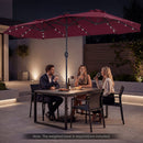 13 FT Double-Sided Patio Umbrella with 36 LED Lights
