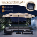 13 FT Double-Sided Patio Umbrella with 36 LED Lights