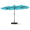 13 FT Double-Sided Patio Umbrella with 108 LED Lights & Base