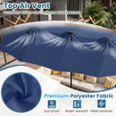 13 FT Double-Sided Patio Umbrella with 108 LED Lights & Base