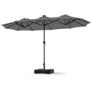 13 FT Double-Sided Patio Umbrella with 108 LED Lights & Base