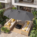 13 FT Double-Sided Patio Umbrella with 108 LED Lights & Base