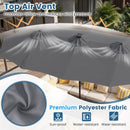 13 FT Double-Sided Patio Umbrella with 108 LED Lights & Base