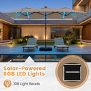 13 FT Double-Sided Patio Umbrella with 108 LED Lights & Base