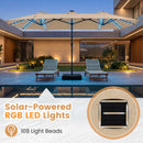 13 FT Double-Sided Patio Umbrella with 108 LED Lights & Base