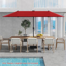 13 FT Double-Sided Patio Umbrella with Solar LED Lights