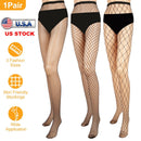 Women Fishnet Tights Sexy High Waist Fishnet Pantyhose Stretchy Mesh Hollow Out Tights Stockings w/ Small Medium Large Hole Choices