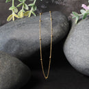 Bead Links Saturn Chain in 14k Yellow Gold (3.5mm)