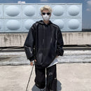 Hooded Couple Spring And Autumn Leather Jacket Coat Tide