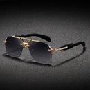 Metal Double-bridge Oversized Sunglasses
