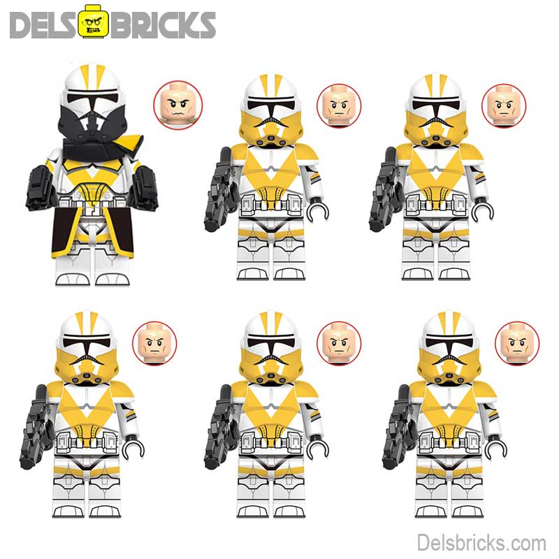 13th Squad Clone trooper Set of 6 Lego Star Wars Minifigures custom toys