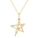 Gold necklace female little star personality Pendant