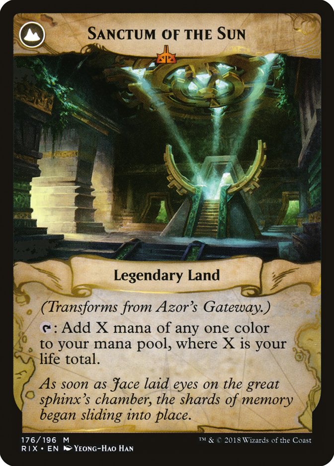 Azor's Gateway // Sanctum of the Sun (RIX-176) - Rivals of Ixalan: (compasslanddfc) Foil