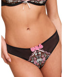 Adore Me Levana Womens Brazilian Panty - Floral Black, Large
