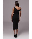 Jluxlabel Womens Raegan Off Shoulder Dress - Black, XL