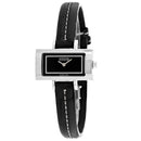 Coach Women's Black Leather Silver Quartz