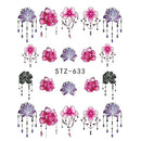 Butterfly Flower Water Transfer Decal Nail Sticker