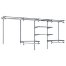 4-8 Feet Closet Organizers and Storage System with Hanging Rod for Laundry Bedroom