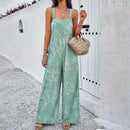 European and American women's spring and summer elegant printed jumpsuit