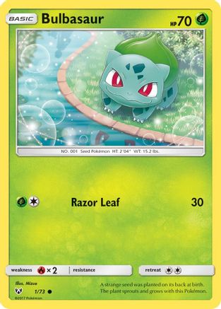 Bulbasaur 001/73 - Shining Legends Reverse Holofoil