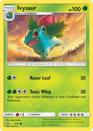 Ivysaur 002/73 - Shining Legends Reverse Holofoil