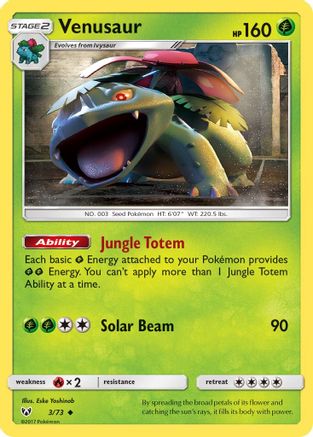 Venusaur 003/73 - Shining Legends Reverse Holofoil