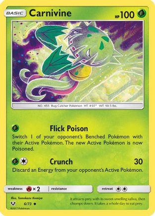 Carnivine 006/73 - Shining Legends Reverse Holofoil