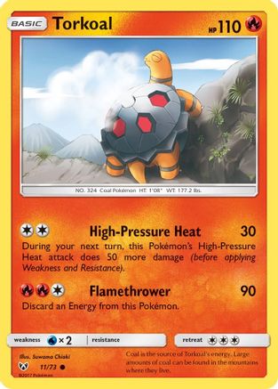 Torkoal 011/73 - Shining Legends Reverse Holofoil