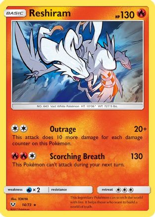Reshiram 014/73 - Shining Legends Reverse Holofoil