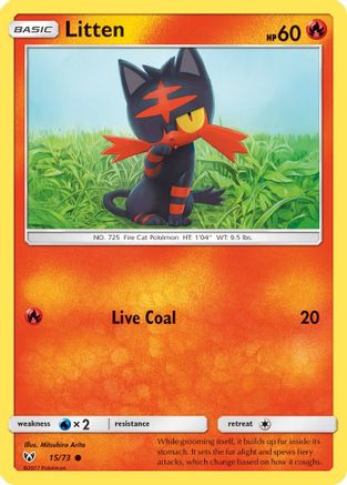 Litten 015/73 - Shining Legends Reverse Holofoil