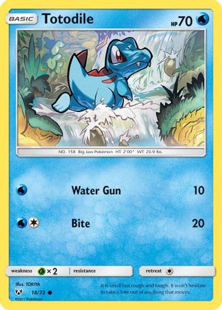 Totodile 018/73 - Shining Legends Reverse Holofoil