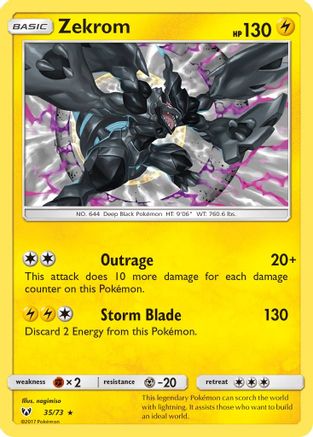 Zekrom 035/73 - Shining Legends Holofoil