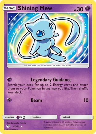 Shining Mew 040/73 - Shining Legends Holofoil