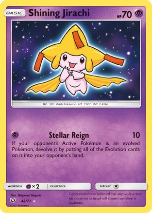 Shining Jirachi 042/73 - Shining Legends Holofoil