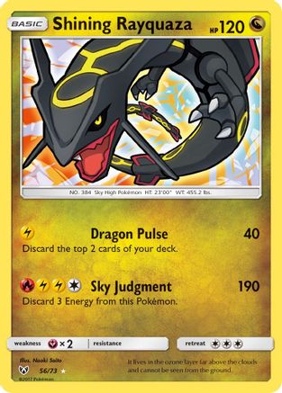 Shining Rayquaza 056/73 - Shining Legends Holofoil