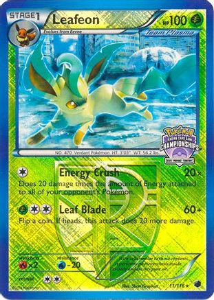 Leafeon 011/116 - League & Championship Cards - Reverse Holofoil