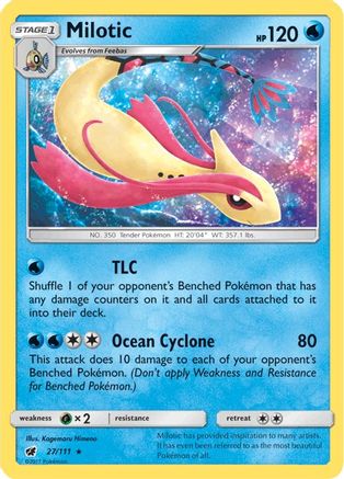 Milotic 027/111 - SM  Crimson Invasion Reverse Holofoil