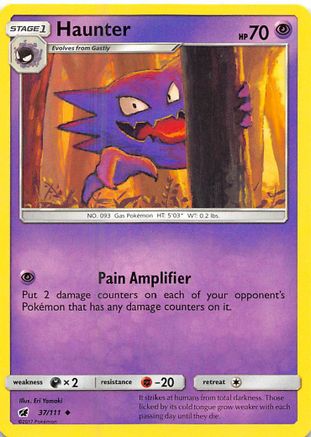 Haunter 037/111 - SM  Crimson Invasion Reverse Holofoil