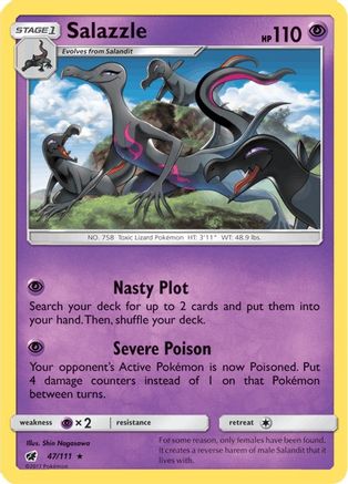 Salazzle 047/111 - SM  Crimson Invasion Reverse Holofoil