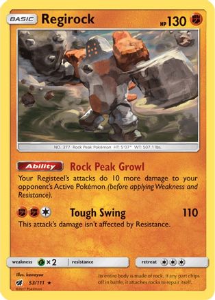Regirock 053/111 - SM  Crimson Invasion