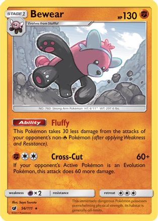 Bewear 056/111 - SM  Crimson Invasion Reverse Holofoil