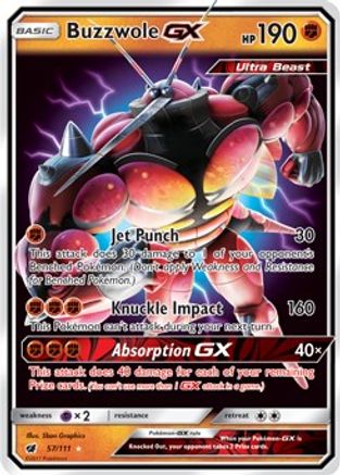 Buzzwole GX 057/111 - SM  Crimson Invasion Holofoil